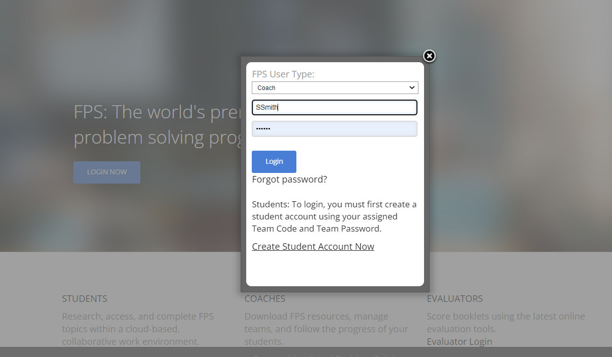 FPSOnline Login View