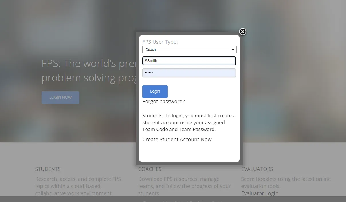 FPSOnline Login View