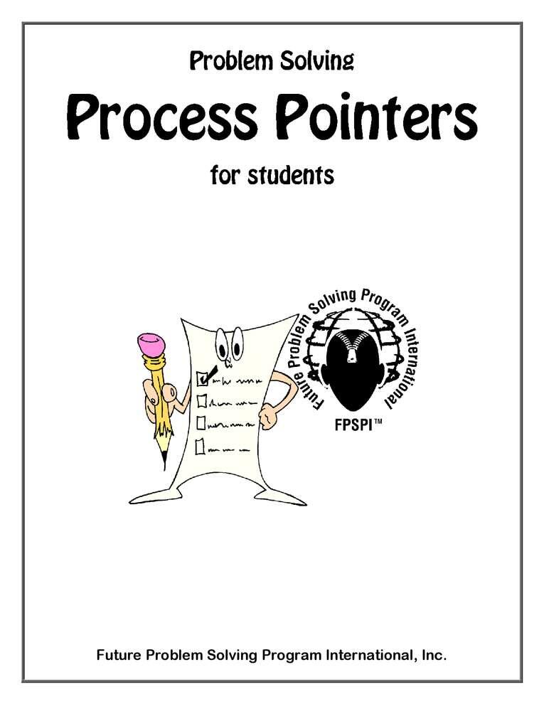 Problem Solving Process Pointers Cover Page