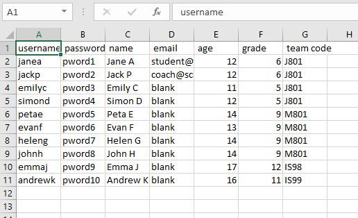 FPSOnline Sample csv file